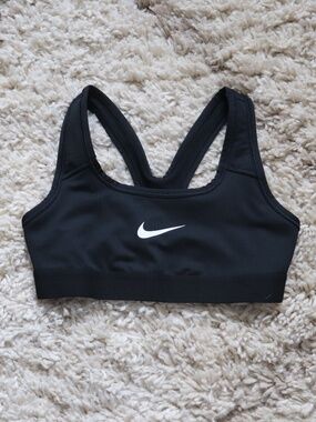 Nike Big Kids' (Girls') Sports Bra Racer Back Color Black Size Small